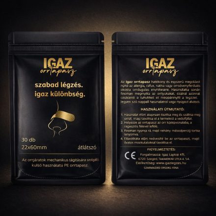 Igazlégzés Orrtapasz (6 havi adag) ÁTLÁTSZÓ SZÍNBEN