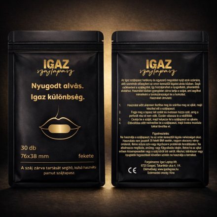 Igazlégzés Szájtapasz (12 havi adag) FEKETE SZÍNBEN